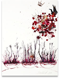 collage painting, copyright Sonya Evanisko