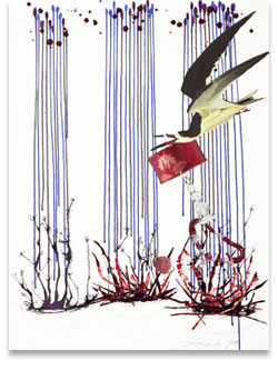 collage painting, copyright Sonya Evanisko