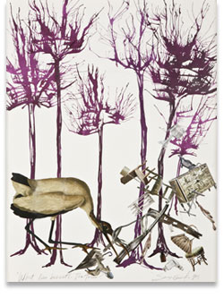 collage painting, copyright Sonya Evanisko