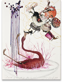 collage painting, copyright Sonya Evanisko