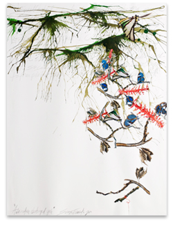 collage painting, copyright Sonya Evanisko