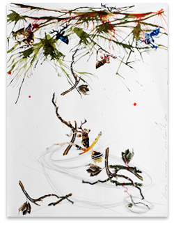 collage painting, copyright Sonya Evanisko